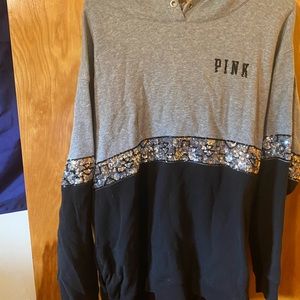Pink hoodie with sequins